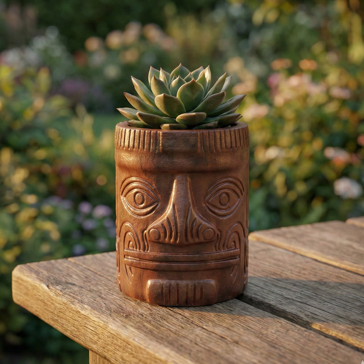 Dek - 2126 Eos Antik Totem Serisi - Terracootta Dekoratif Tasarım Saksı & Obje - EOS Kolektif