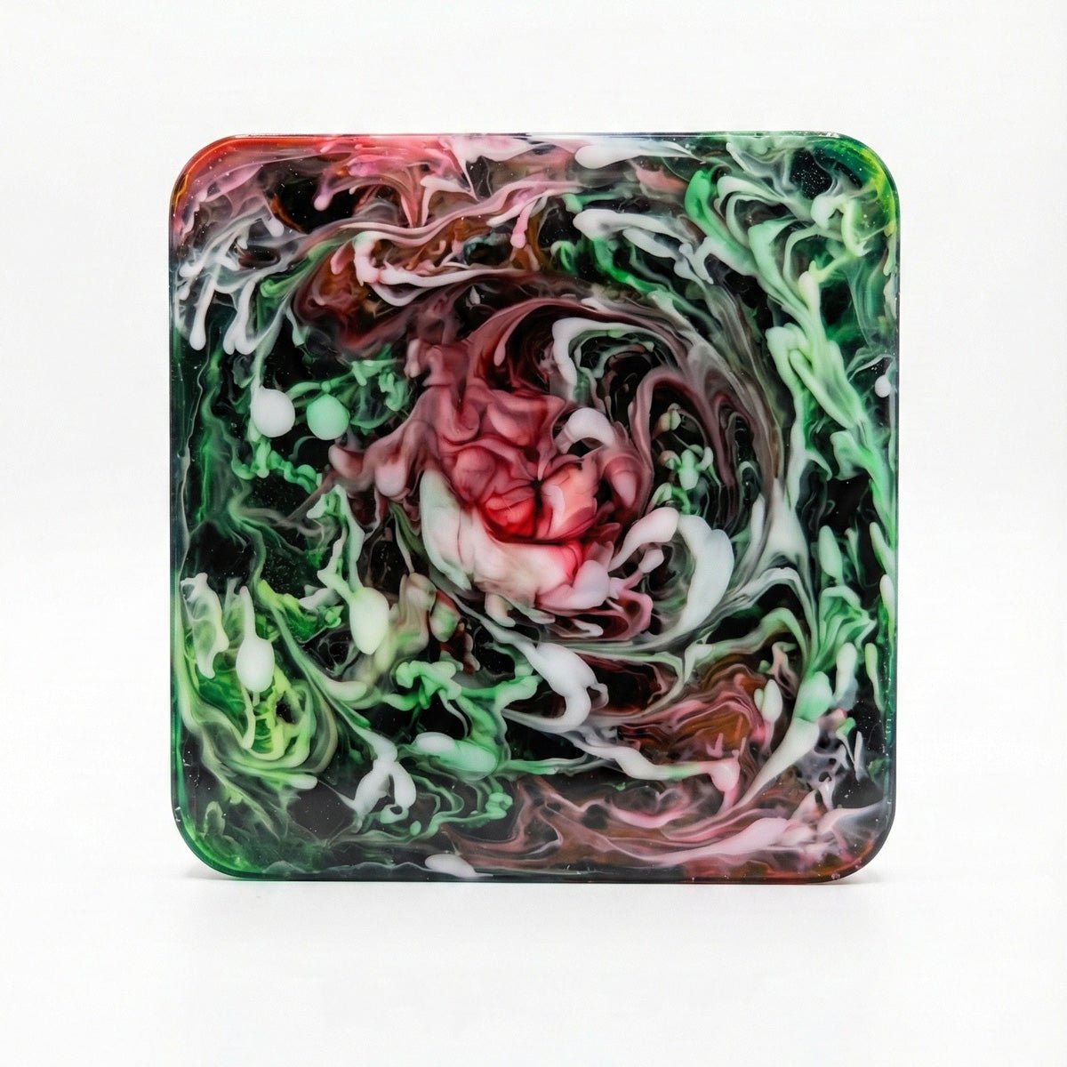 Dek - 2131 Eos Gece Çiçeği Kare Reçine Bardak Altlığı (10x10 cm) - EOS Kolektif