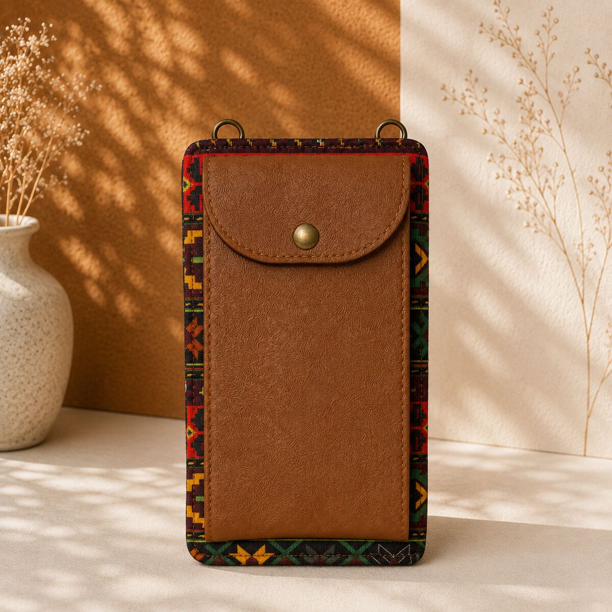 CNT-6009 Taba Kilim Desenli Goblen Telefon Çantası | Eos Kolektif